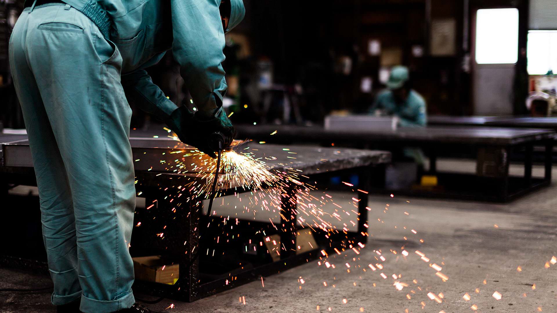 グラインダーで削る風景